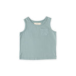 garment dye tank deep sea in blues pattern