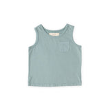 garment dye tank deep sea in blues pattern
