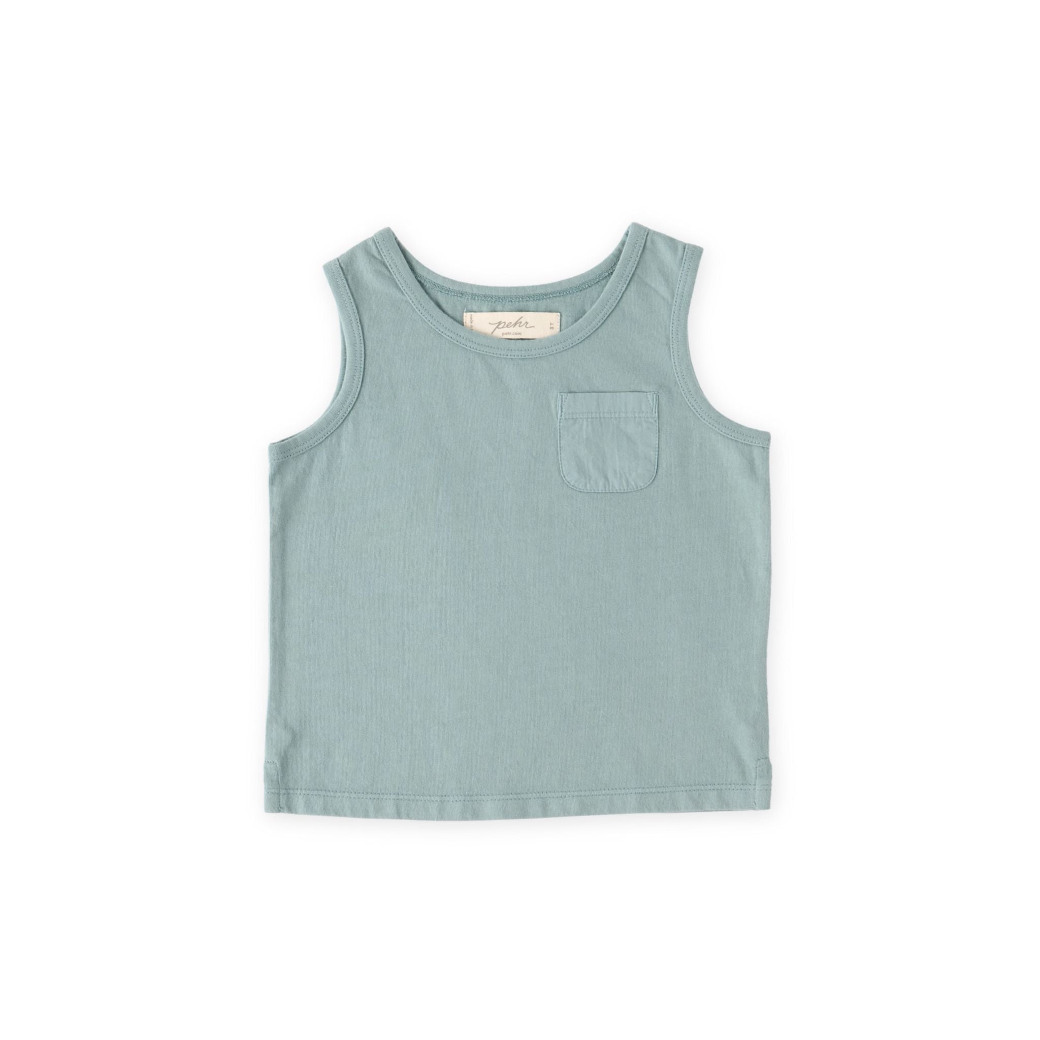 garment dye tank deep sea in blues pattern