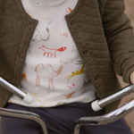 kids dropped shoulder long sleeve top into the wild