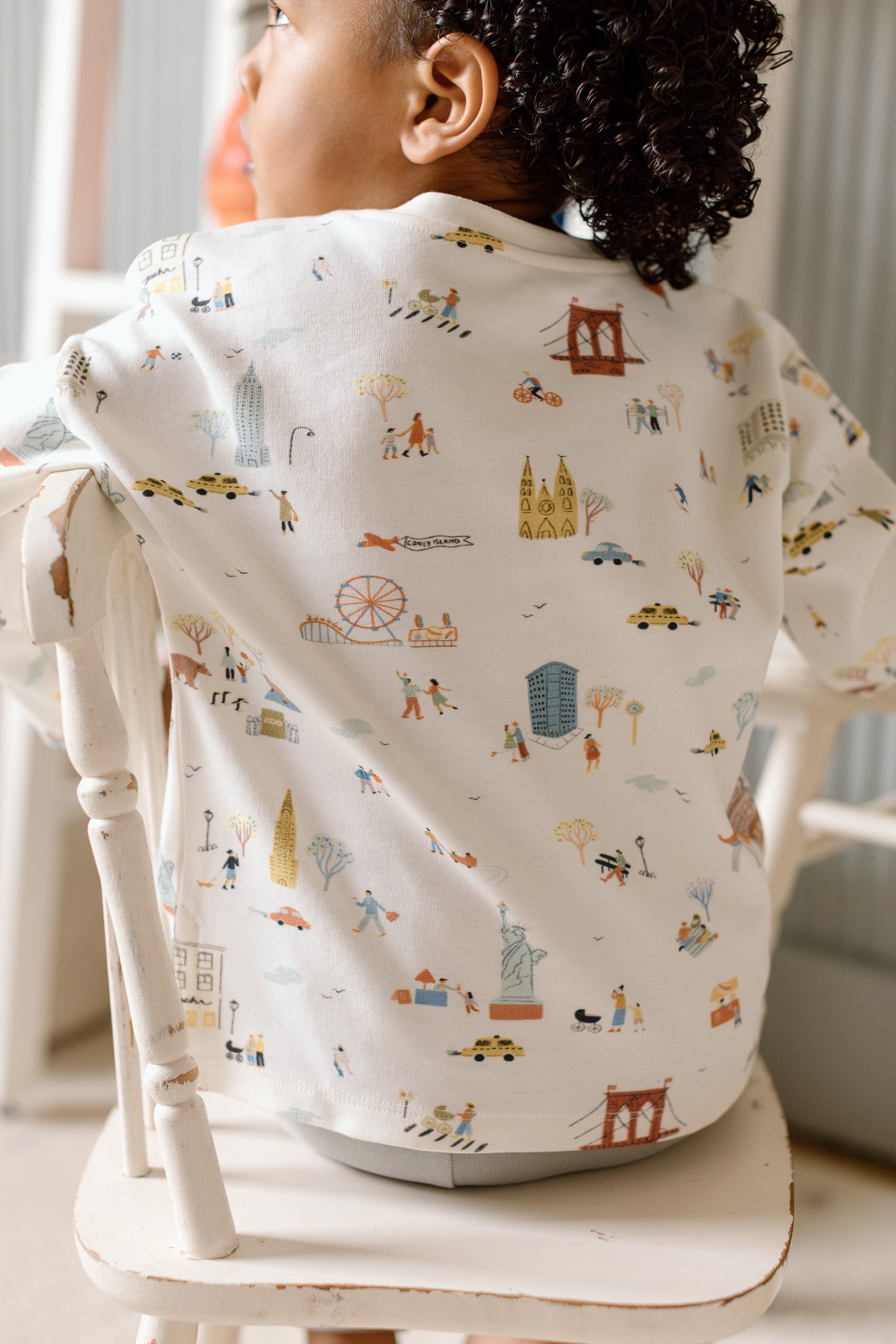 kids dropped shoulder long sleeve top explore new york