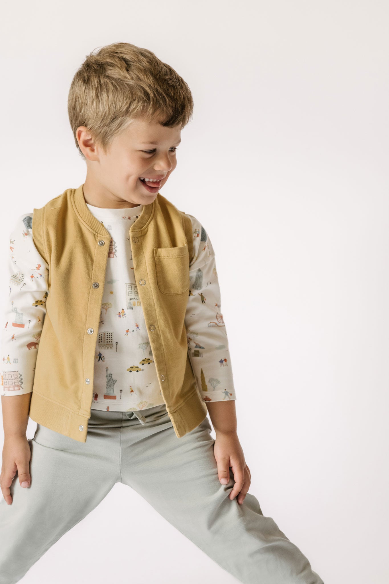 kids dropped shoulder long sleeve top explore new york