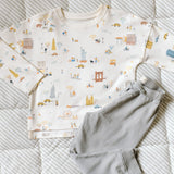 kids dropped shoulder long sleeve top explore new york