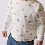 kids dropped shoulder long sleeve top field work