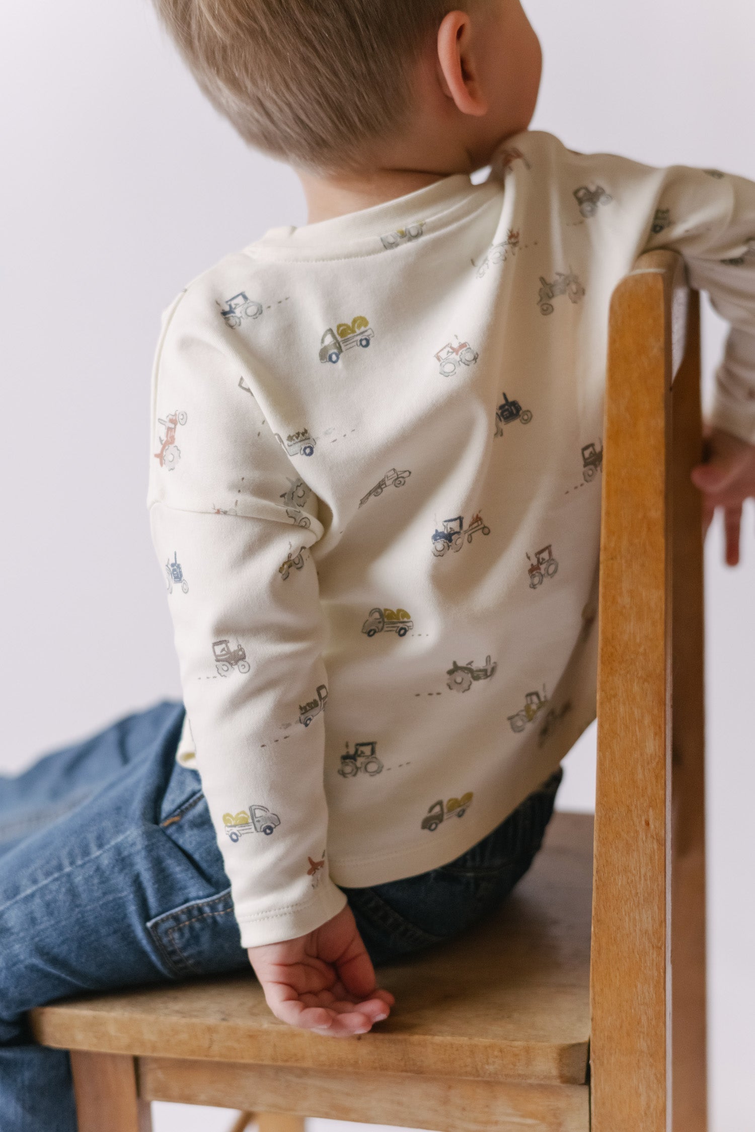 kids dropped shoulder long sleeve top field work