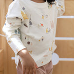 kids dropped shoulder long sleeve top explore the world