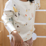kids dropped shoulder long sleeve top explore the world