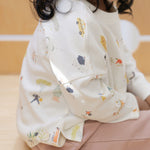 kids dropped shoulder long sleeve top explore the world