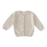 pointelle knit sweater natural in neutrals pattern