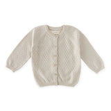 pointelle knit sweater natural in neutrals pattern