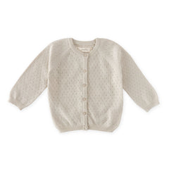 pointelle knit sweater natural in neutrals pattern