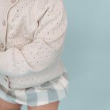 pointelle knit sweater natural