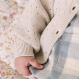 pointelle knit sweater natural