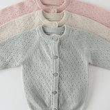 pointelle knit sweater natural