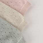 pointelle knit sweater natural