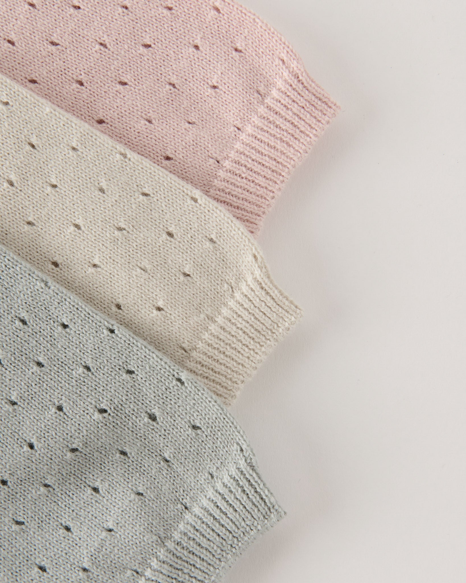 pointelle knit sweater natural