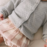 pointelle knit sweater soft sea
