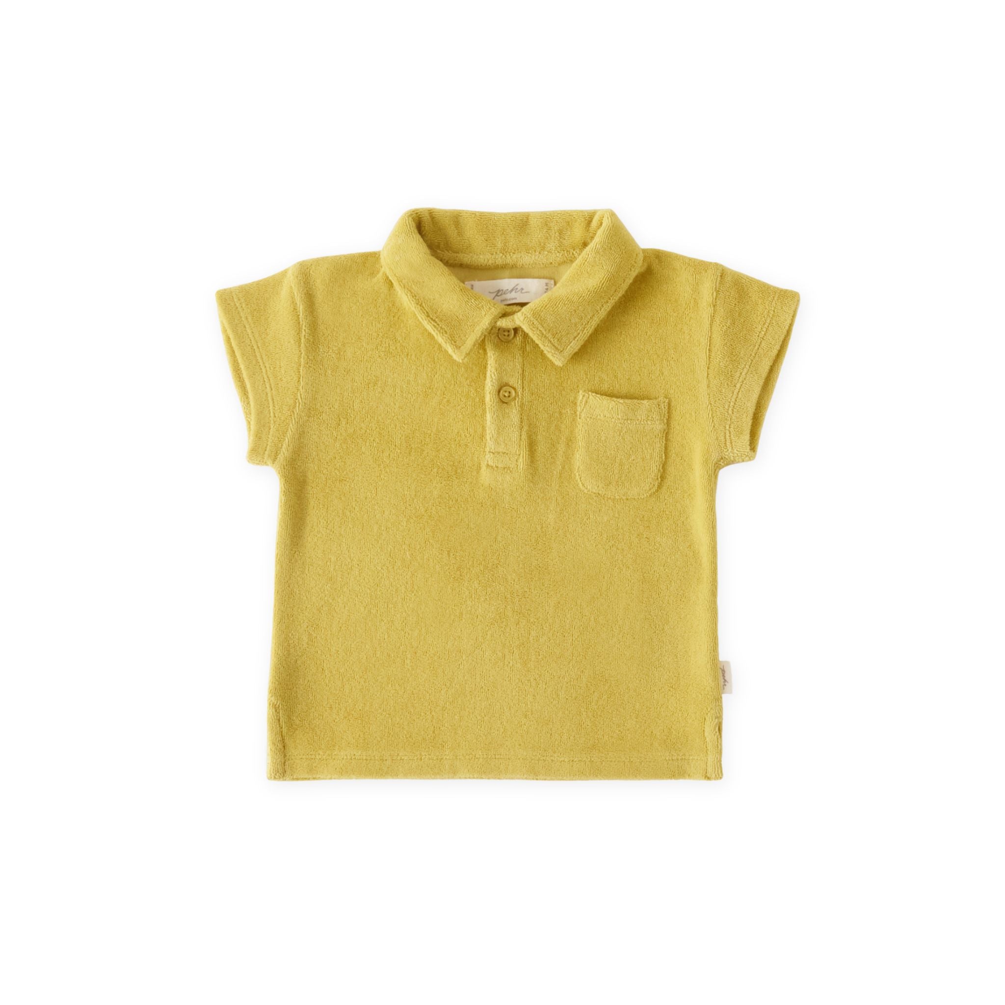 classic terry polo citrus in yellows pattern