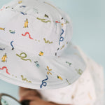bucket hat crawling critters blue