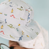 bucket hat crawling critters blue