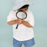 bucket hat crawling critters blue