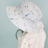 bucket hat crawling critters blue