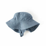 chambray bucket hat in blues pattern