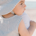 seersucker bucket hat marine blue