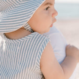 seersucker bucket hat marine blue