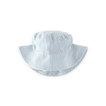 seersucker bucket hat marine blue