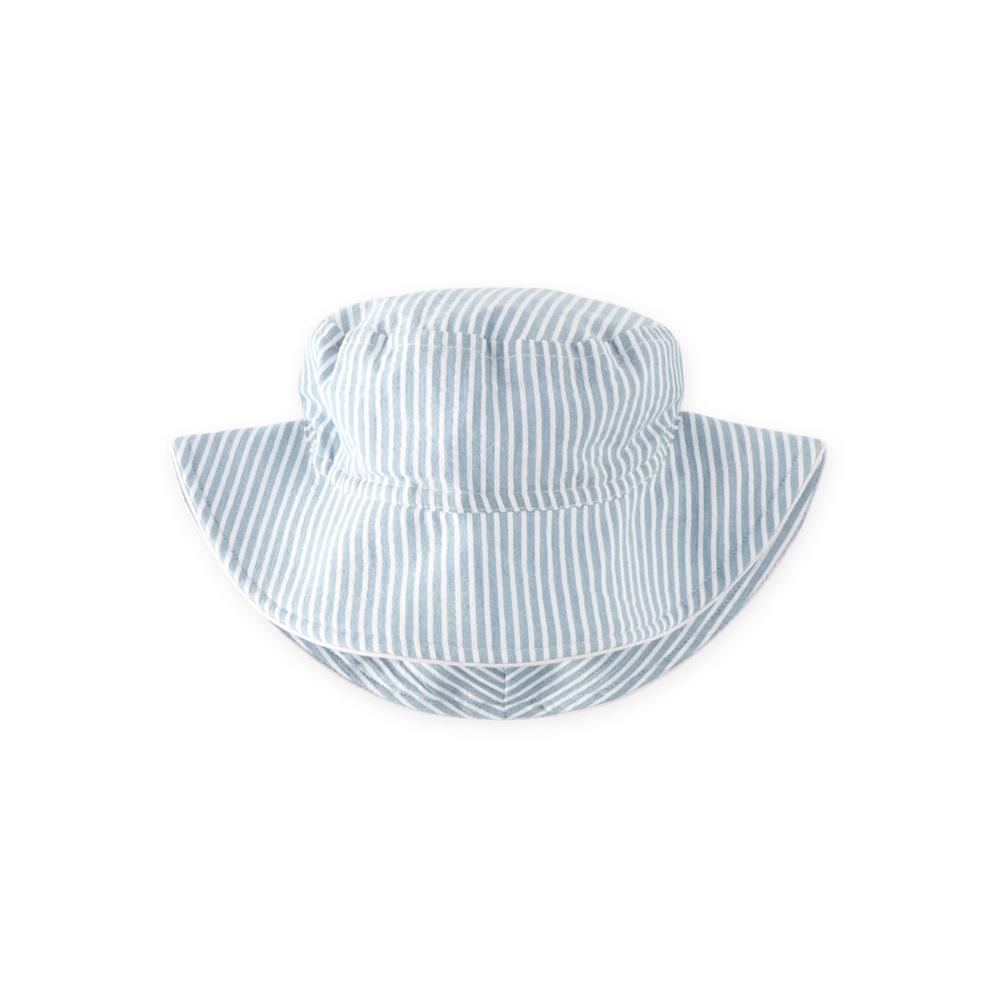 seersucker bucket hat marine blue