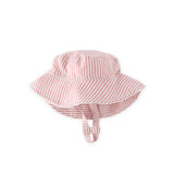 seersucker bucket hat anchor red in reds pattern