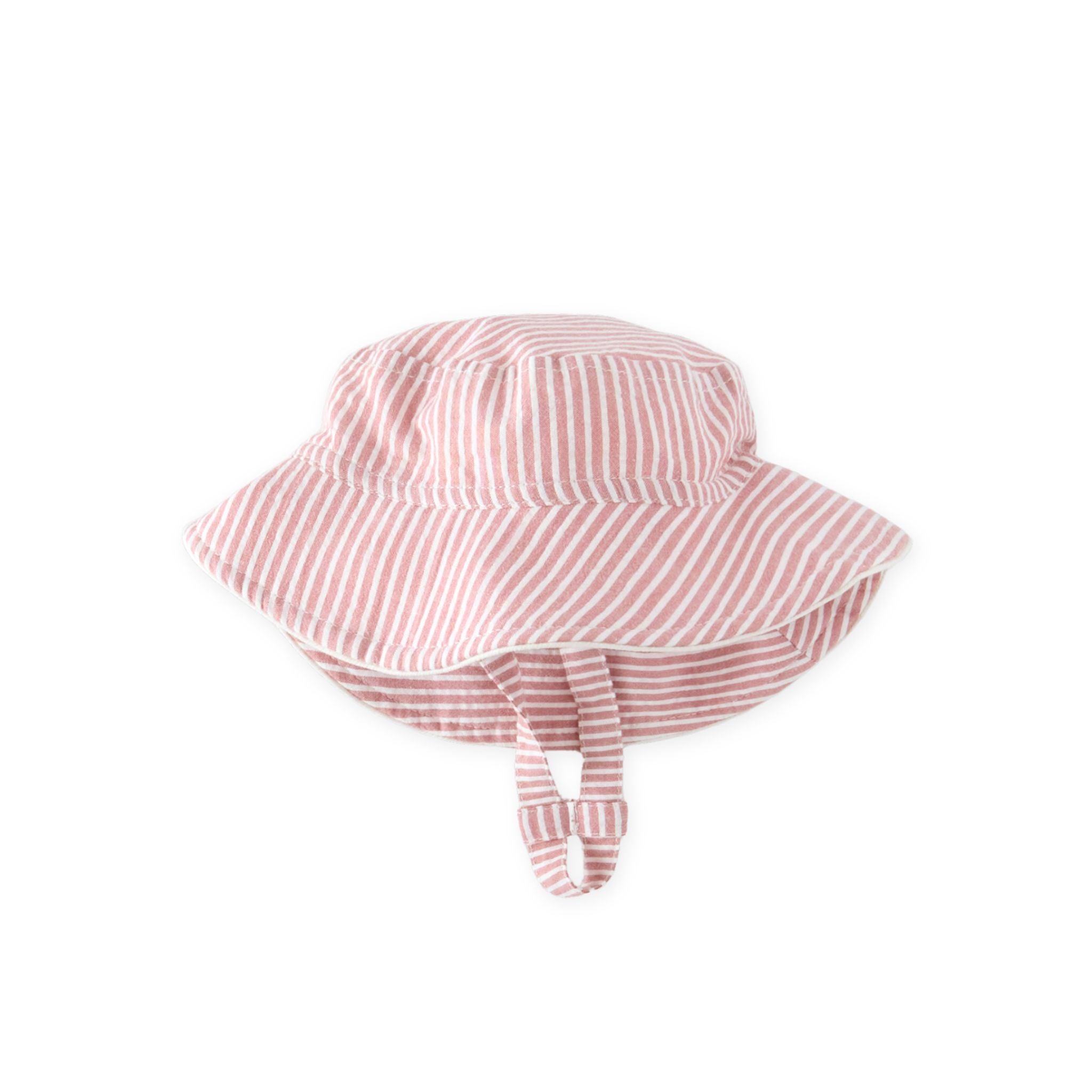 seersucker bucket hat anchor red in reds pattern