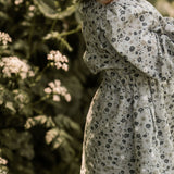kids ruffle puff sleeve dress forget me not