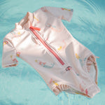 swim short sleeve ruffle one piece mermaid melody
