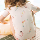 swim short sleeve ruffle one piece mermaid melody