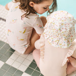 swim short sleeve ruffle one piece mermaid melody