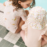 swim short sleeve ruffle one piece mermaid melody