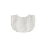 baby water repellent everyday essential baby bib stripes away pebble grey in neutrals pattern
