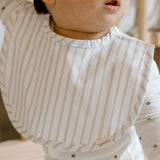 baby water repellent everyday essential baby bib stripes away pebble grey