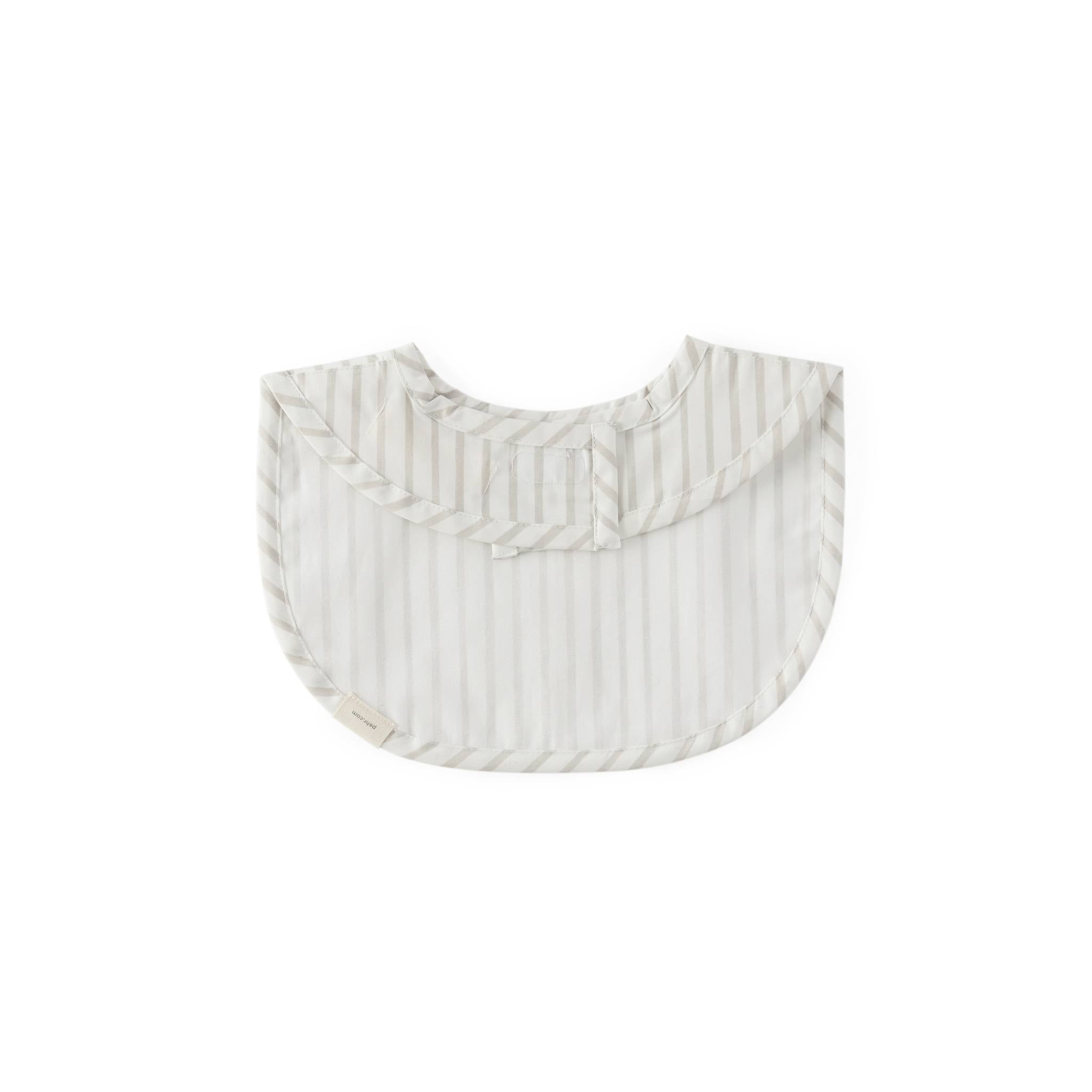 baby water repellent everyday essential baby bib stripes away pebble grey