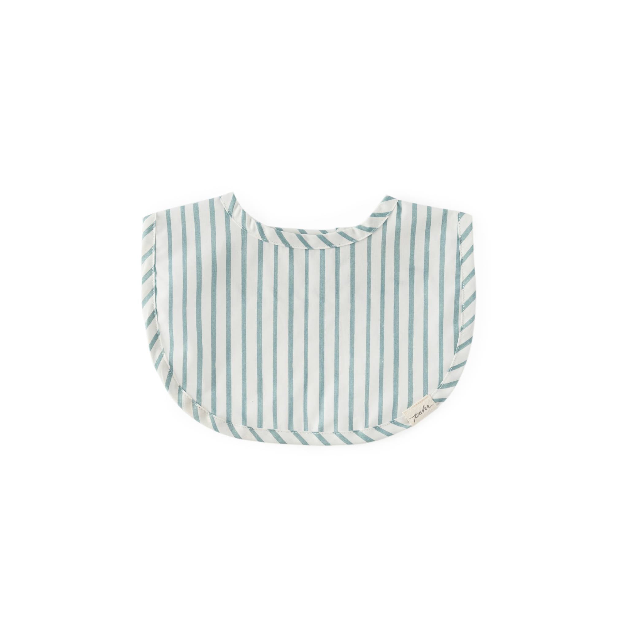 baby water repellent everyday essential baby bib stripes away sea in blues pattern
