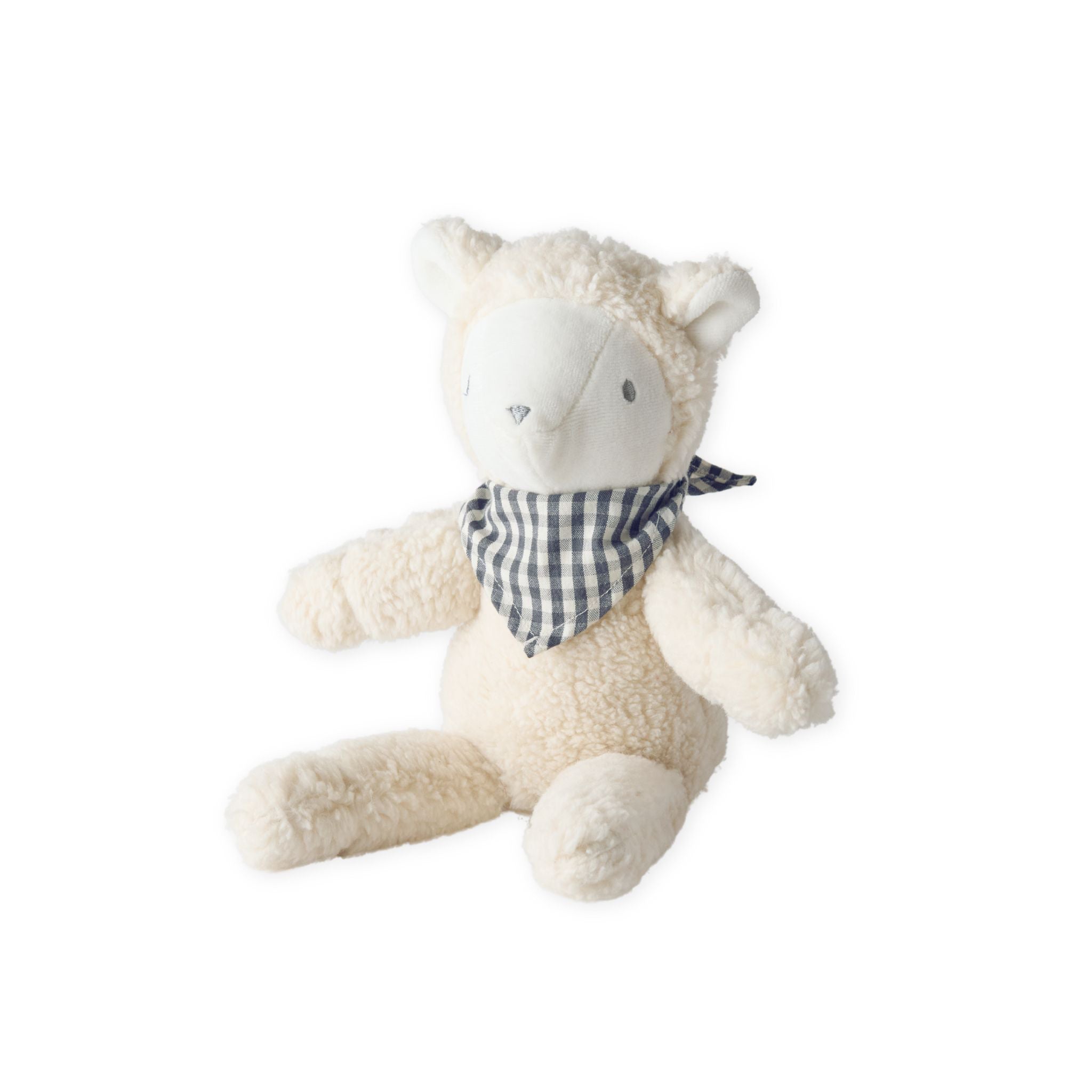 on the farm plush toy leo lamb in neutrals pattern