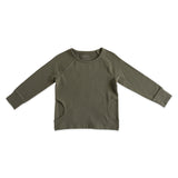 kids essentials top olive in greens pattern