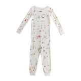 toddler ribbed toddler pajama explore the world in multi pattern