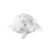 bucket hat life aquatic in blues pattern