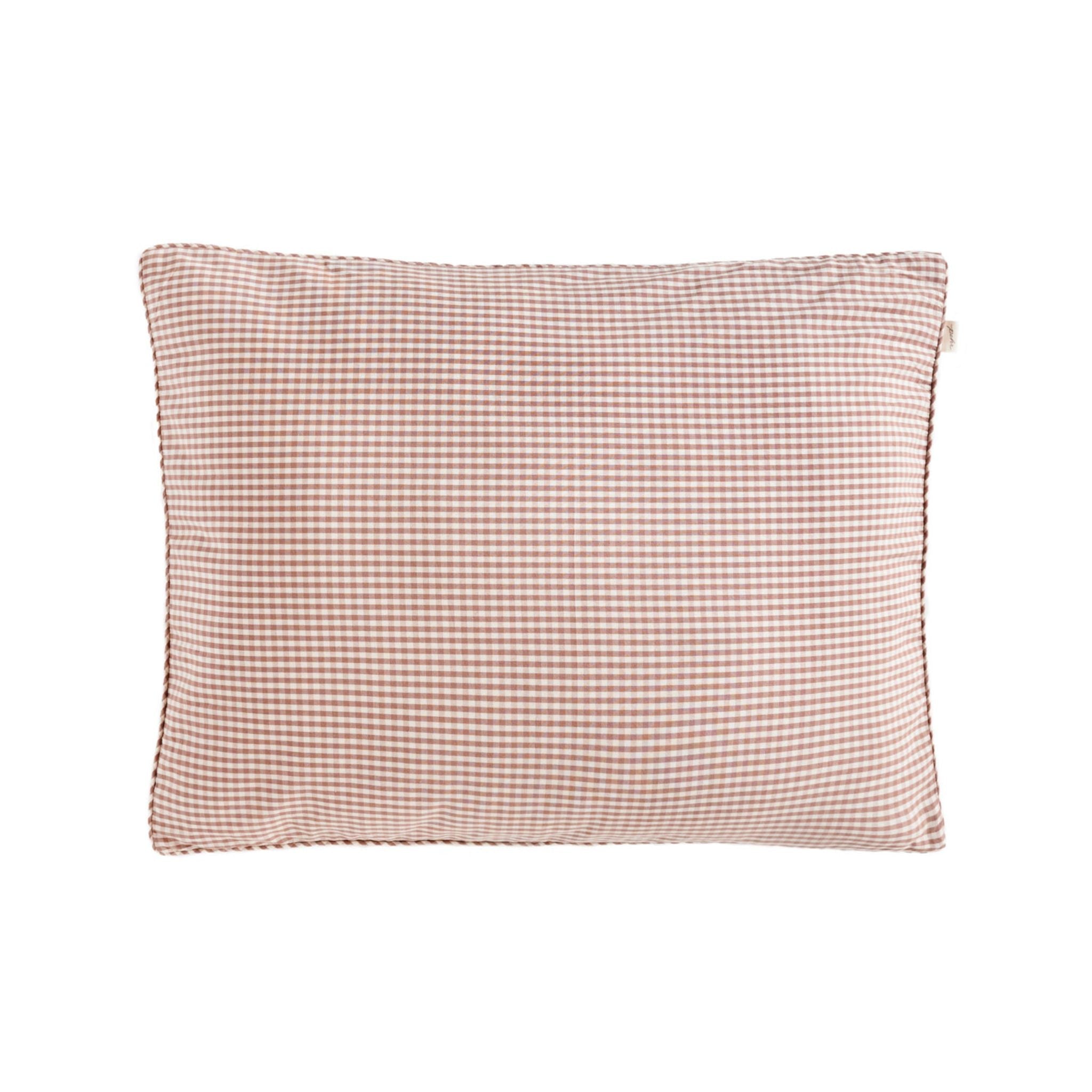 gingham sham thistle in pinks pattern