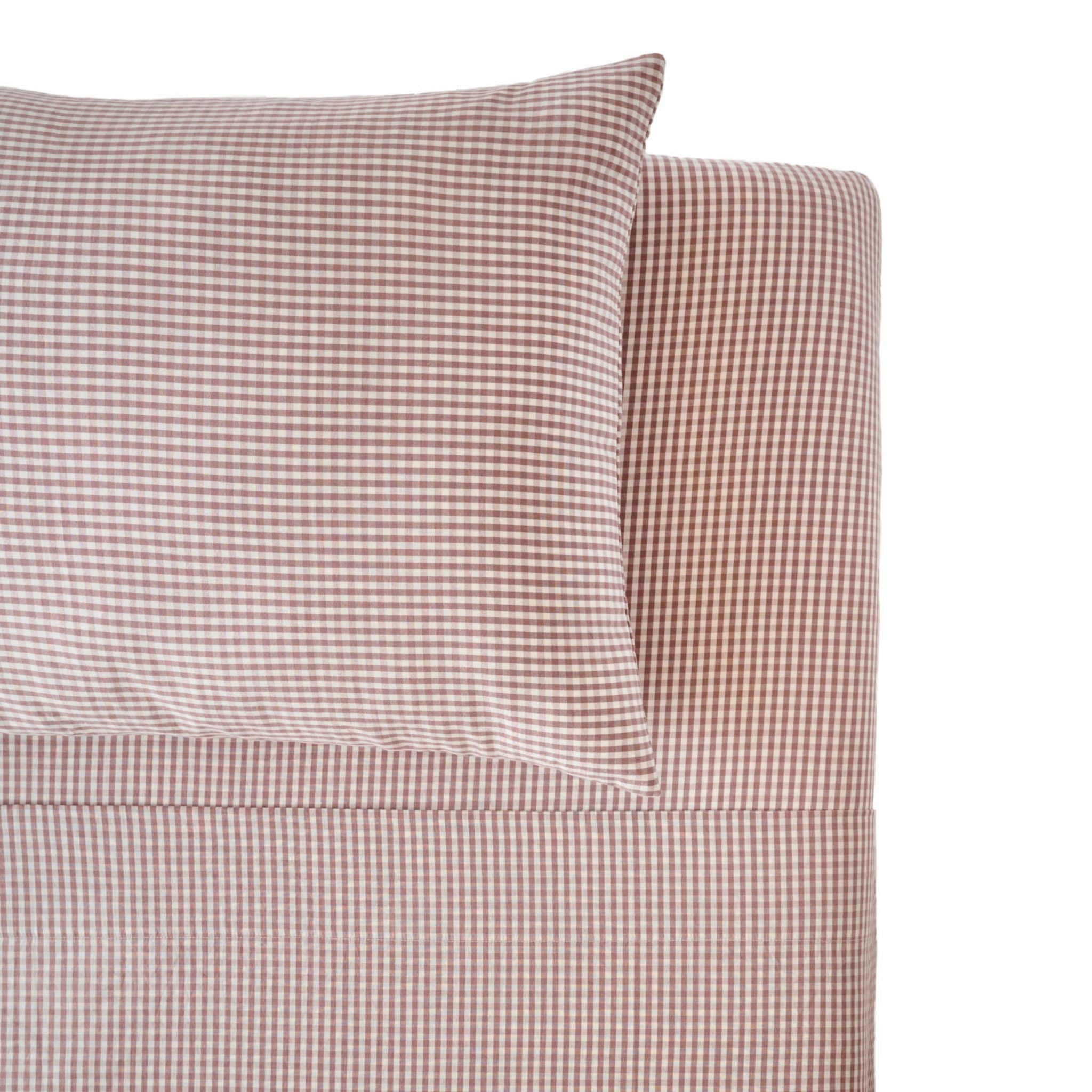 kids gingham kids bedding sheet set thistle in pinks pattern