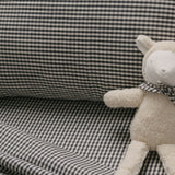 kids gingham kids bedding sheet set indigo