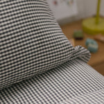 kids gingham kids bedding sheet set indigo